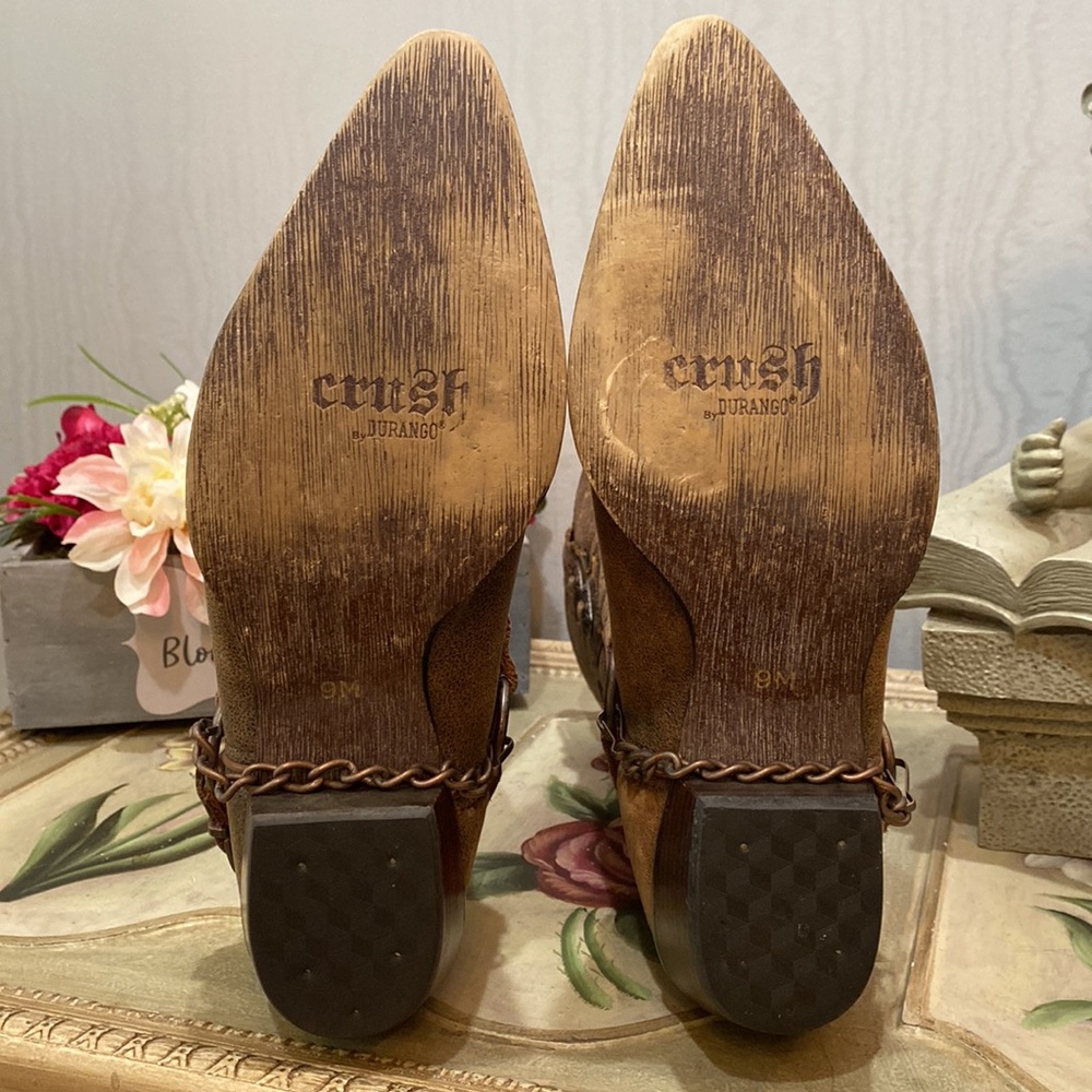 Durango Crush Heartbreaker Pointed Toe Women’s Cowboy Boots Sz 9 - Picture 14 of 16
